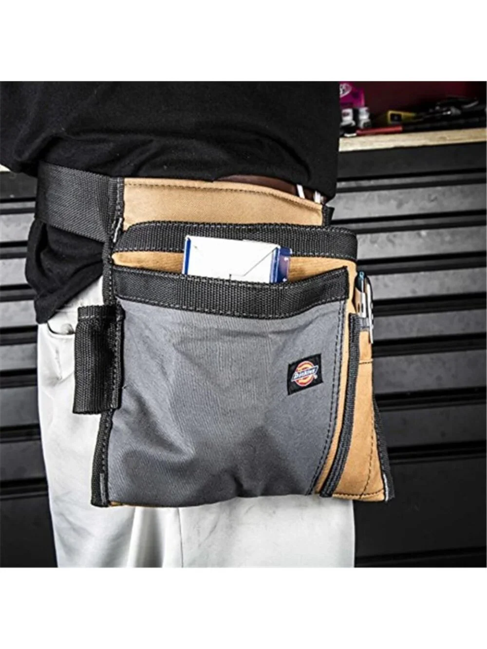 Canvas Tool Belt Pouch 5 Pocket Utility Waist Tool Organizer Adjustable Belt